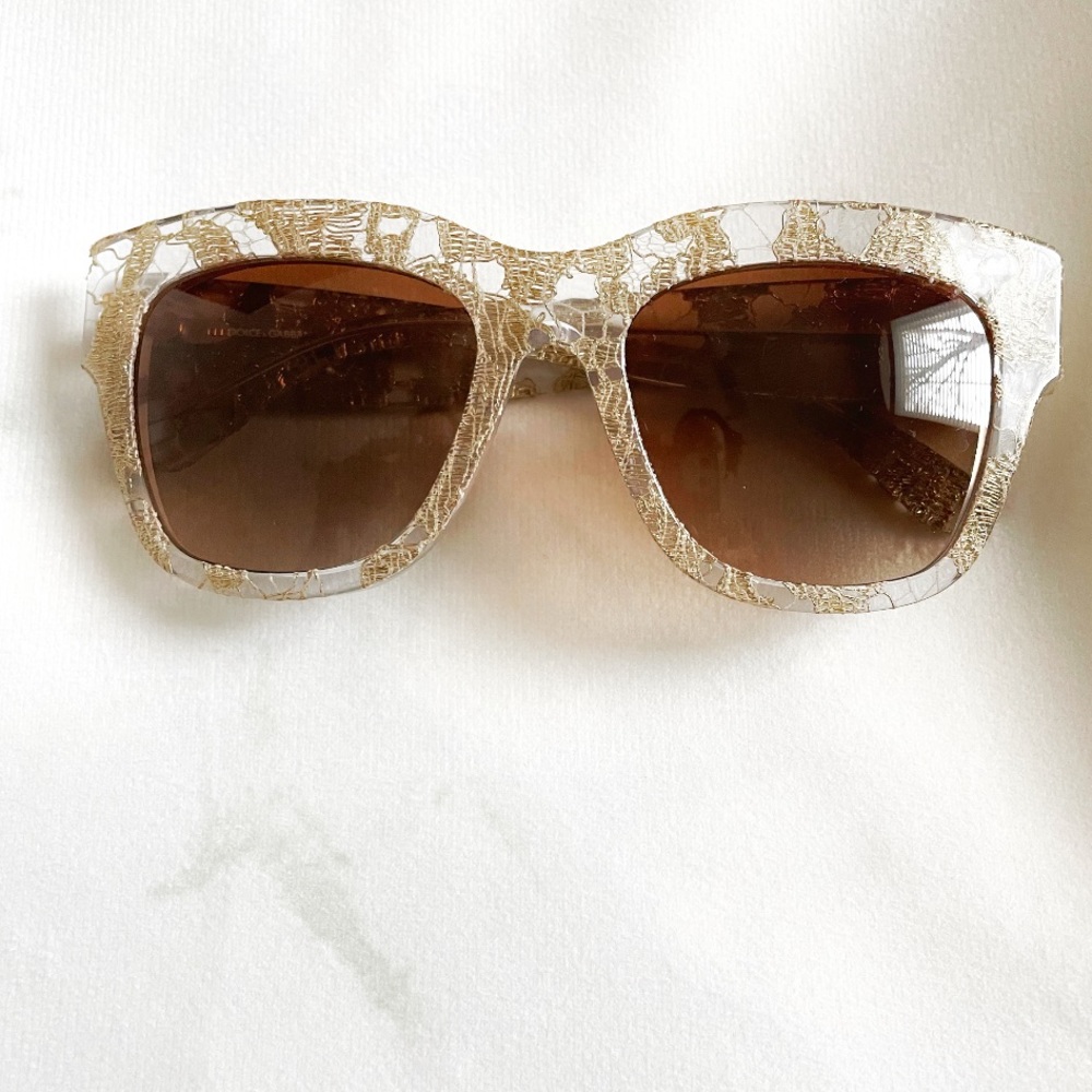 Dolce & Gabbana Lace Frame Ombré Sunglasses